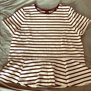 GORGEOUS RALPH LAUREN XL PEPLUM BLOUSE